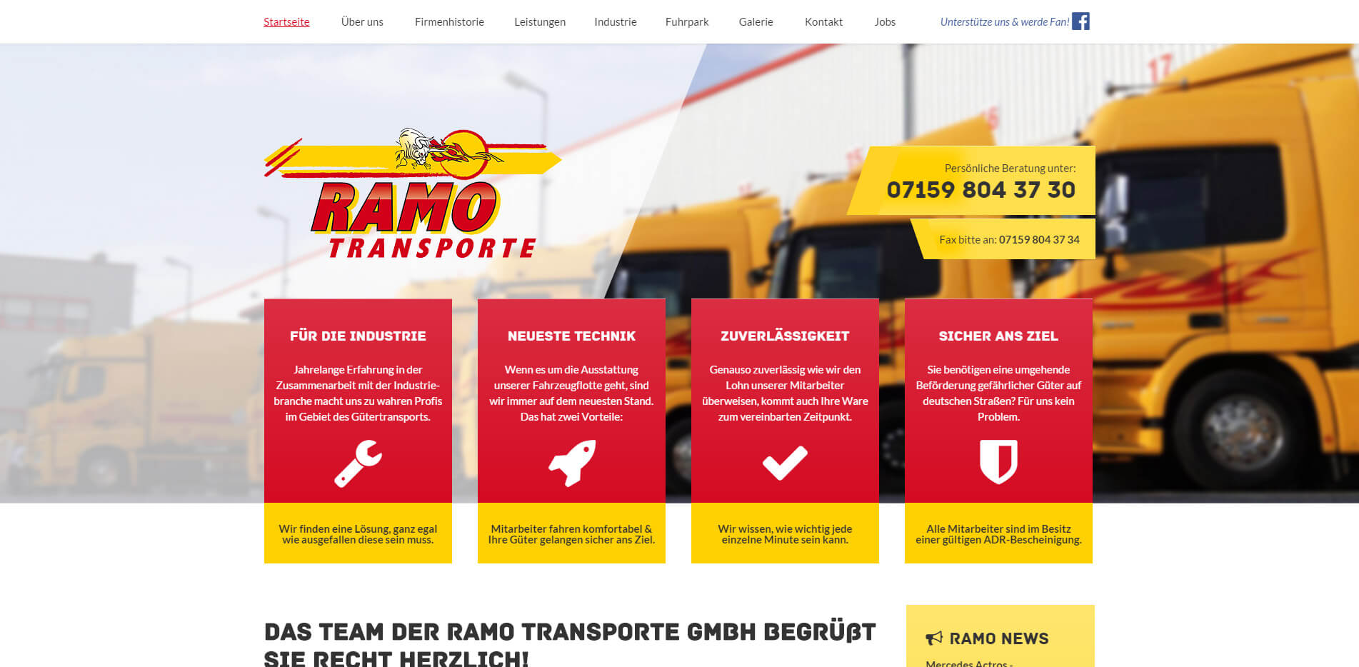 Über die Ramo Transporte GmbH: Spedition bei Stuttgart